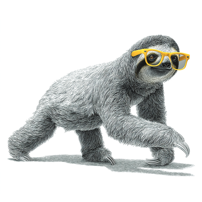 Creative Sloth Illustration