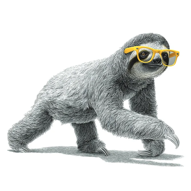 Creative Sloth Illustration